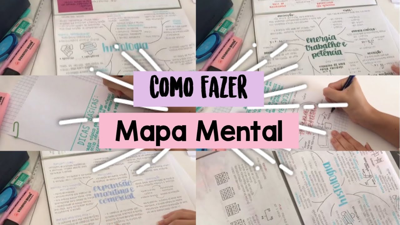 COMO FAZER MAPA MENTAL / técnica de estudo #mapamental | Study Bel