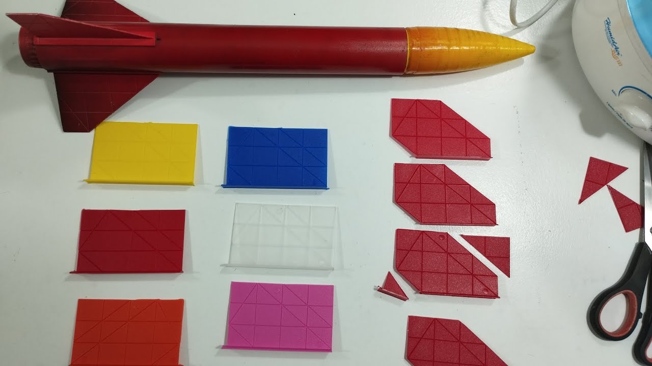 projetando as aletas do seu foguete