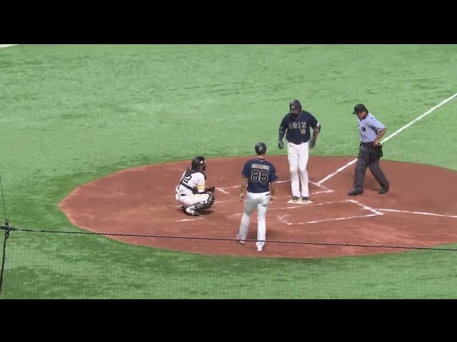 【3回表】バファローズ・マレーロ 4試合ぶりのヒットはチームに勢いをつける先制ホームラン!! 2017/8/16 H-Bs