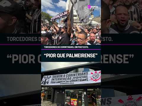 ROLOU PROTESTO DA TORCIDA DO CORINTHIANS NO PARQUE SÃO JORGE #shorts