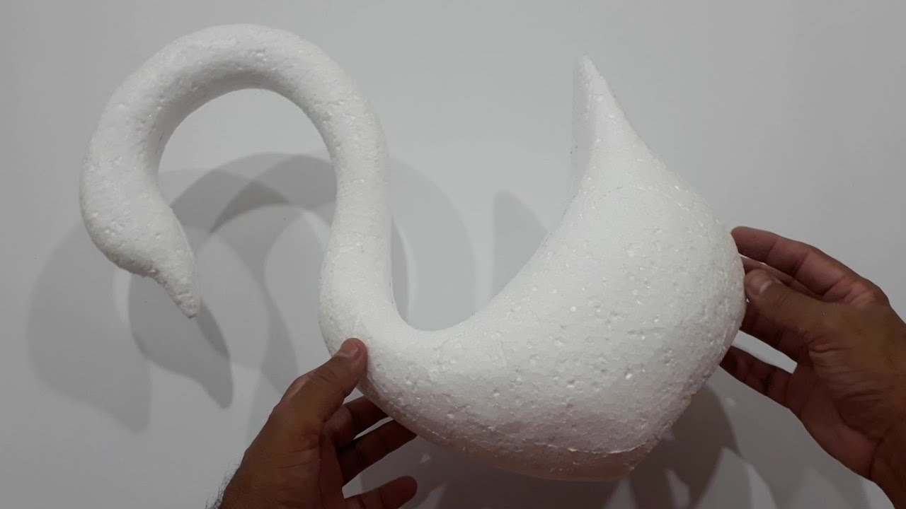 APRENDA À TRABALHAR COM ISOPOR. IDÉIAS PARA INICIANTES. COMO FAZER CISNE, VEJA COMO FICOU INCRÍVEL😲