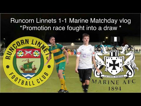 Runcorn Linnets 1-1 Marine Matchday vlog *promotion race fought into a draw*