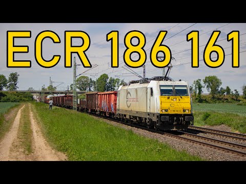 ECR 186 161 met gemengde goederentrein door Bornheim! [4K]