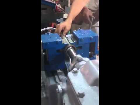 Scaffolding prop nut threading machine long nut