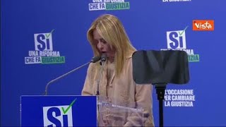 Referendum giustizia, Meloni: Nessuno ha in mente di liberarsi della magistratura