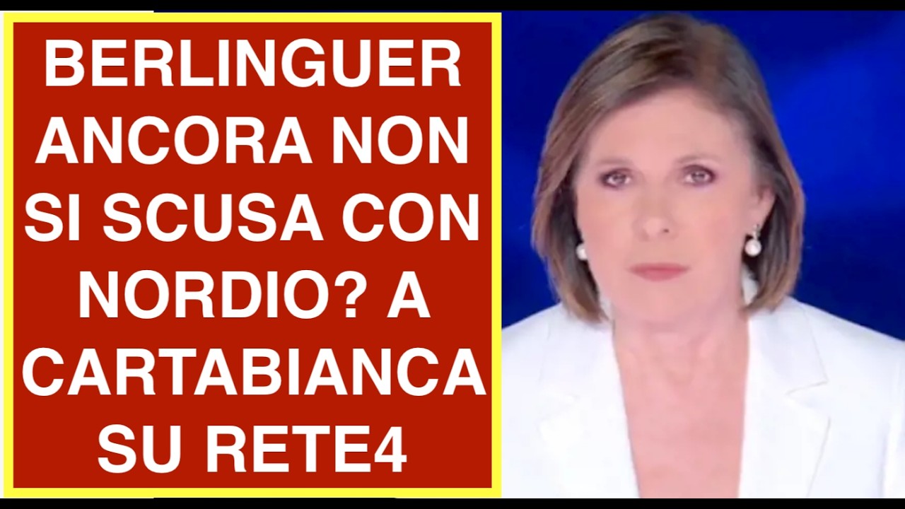 BERLINGUER ANCORA NON SI SCUSA CON NORDIO? A CARTABIANCA SU RETE4