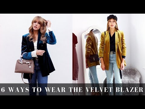 How to style the velvet blazer or day & evening wear