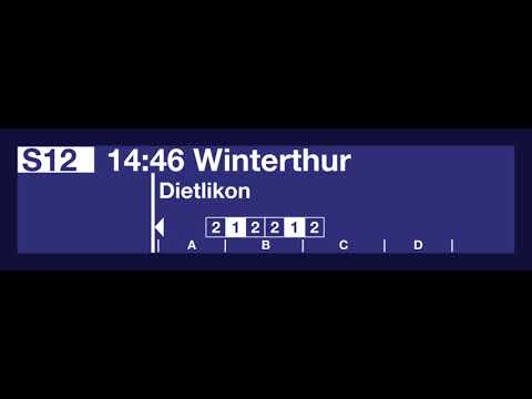 SBB TTS Ansage - Info S12 nach Winterthur - Gleisänderung + hält nicht in Stadelhofen und Stettbach