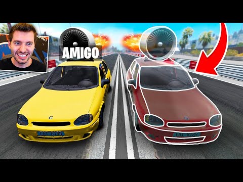 TROLLEI meu amigo com CARRO A JATO no BeamNG Drive Multiplayer