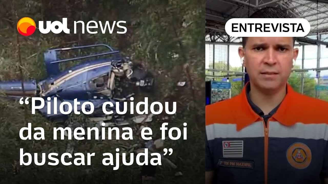 Helicóptero cai em Caieras: Piloto foi heroico ao cuidar de criança após acidente, diz tenente