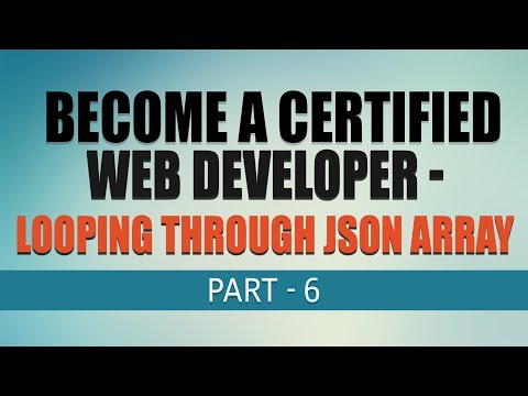 Free Complete Web Development Tutorial | Looping Through JSON Array | Part 6 | Eduonix