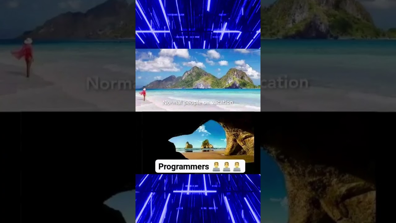 Programmer’s Vacation #memes #funny #viral #shorts #tech #vacation #maldives #windows #linux #beach