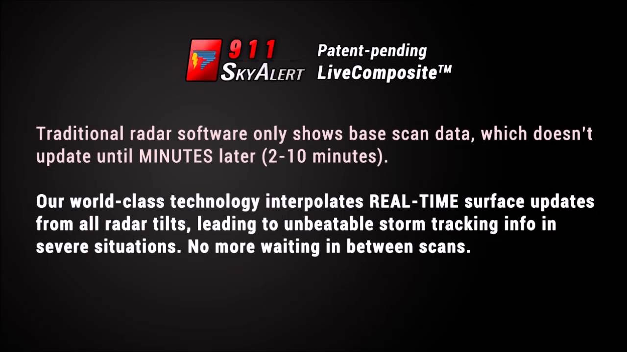 LiveComposite™ Real-Time NEXRAD Radar - 911 SkyAlert
