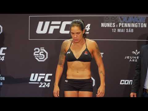 UFC 224 main event official weigh in highlight