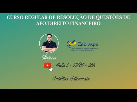 Aula 5 - Questões comentada de AFO - CESPE