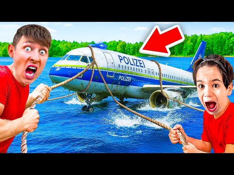 LITTLE BOY pulls a POLICE PLANE out of the WATER! 😱