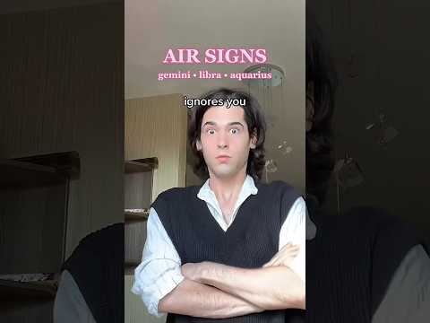 air signs IN LOVE 💘 #astrology #aquarius #gemini #libra