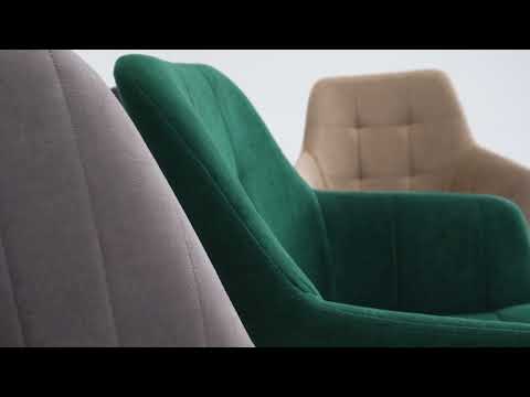 Кухонный стул Кампари (Изумрудный Т189/ноги белые) в Екатеринбурге - видео 8