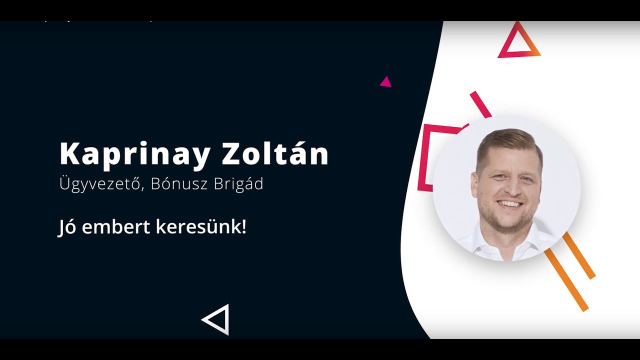 Kaprinay Zoltán - Jó embert keresünk!