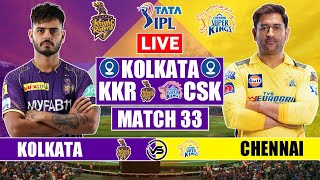 Kolkata Knight Riders v Chennai Super Kings Live | KKR vs CSK Live Scores & Commentary | 1st Innings