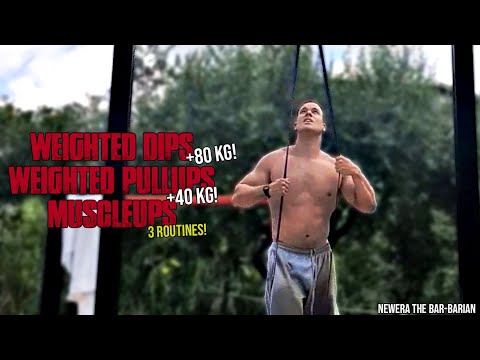 250 Pullups +40 kg - 70 dips +80 kg - 200 Muscleps (3 Routines!) - NewEra The Barbarian