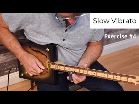 Cigar Box Guitar Slide Exercise #4 - Slide Vibrato Speed