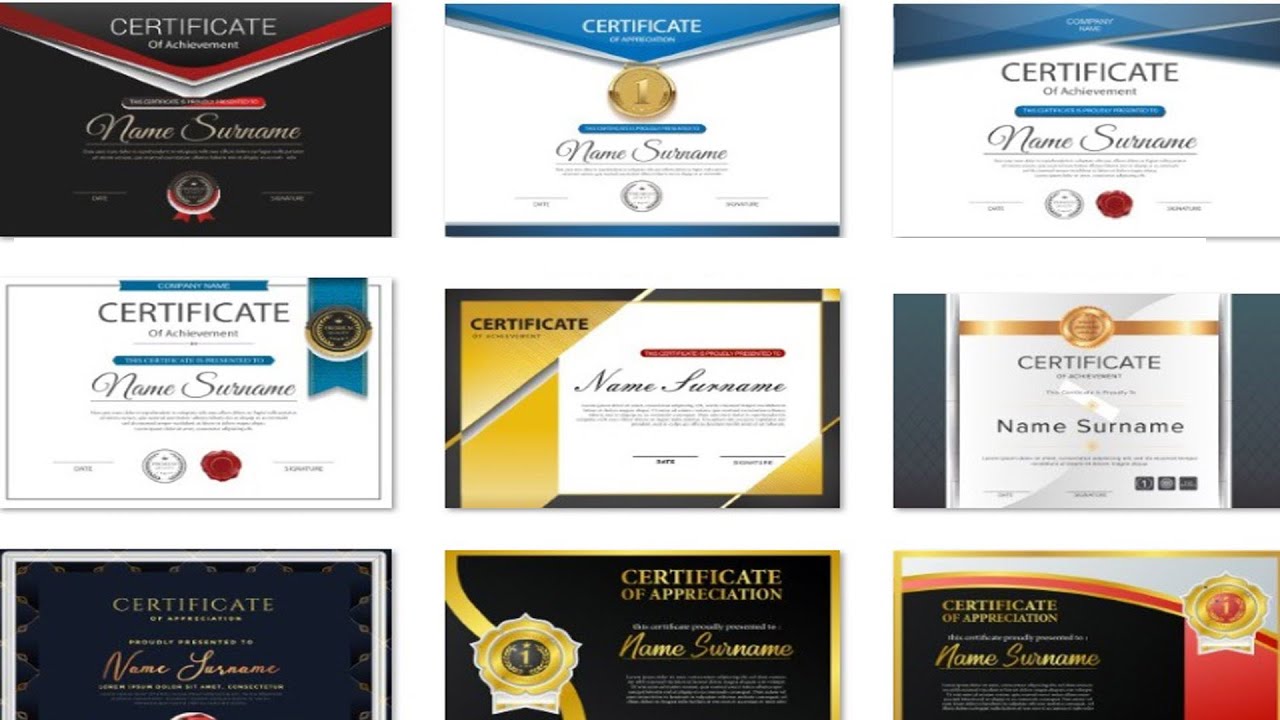 How to Download a Certificate Template Bundle | cdr templates big pack