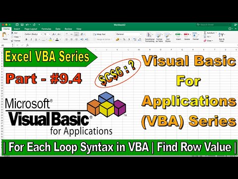 Pro Microsoft Excel VBA Course | For Each Loop VBA Example | Get Row Value | Part-9.4 |