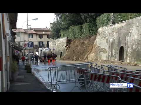 2017-03-07 POGGIO A CAIANO - MALTEMPO, CROLLA IL MURO DELLA VILLA MEDICEA