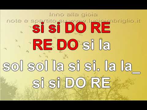 Inno alla gioia (facilitata) - karaoke notazionale