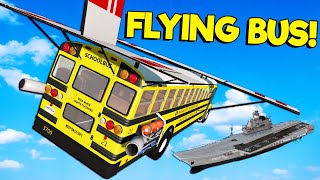 We Crashed a Flying Bus into a Helicarrier! (BeamNG Drive Multiplayer)
