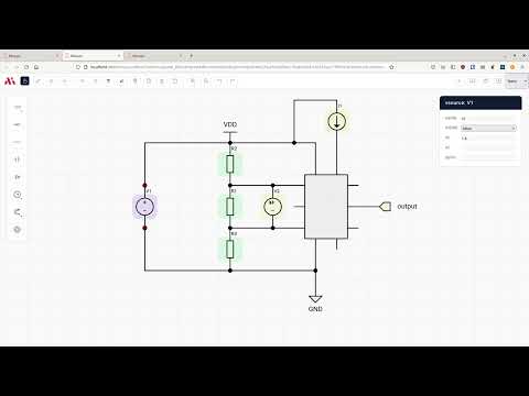 Drawing and simulating a simple opamp in Mosaic