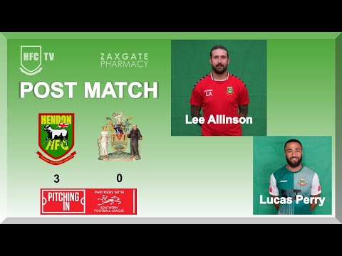 Lee Allinson / Lucas Perry post match v HARROW - 28 January 2023