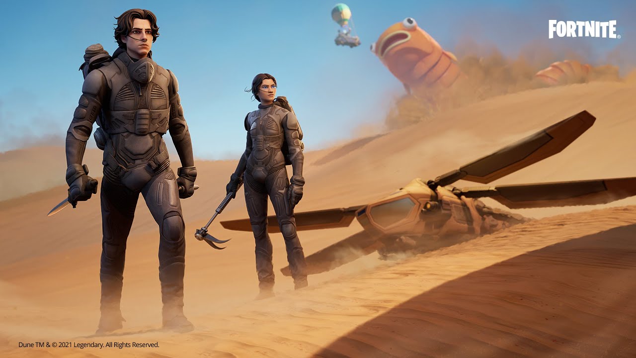 Timothy Chalamet and Zendaya presented the Dune crossover with Fortnite