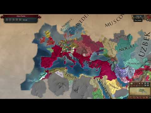 EU4 1.35.0 Mehmet's Ambition in 1484 (form the roman empire as ottomans before 1500)