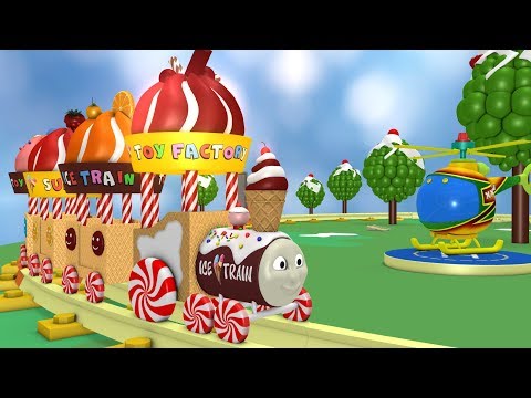 Ice Cream Train - Toy Train for children - Cartoon Train - Toy Factory - Chocolate Train - Train JCB