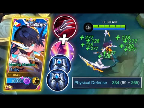 RUBY TANKY LIFESTEAL BUILD YOU MUST TRY IN THE CURRENT META!🔥 RUBY BEST BUILD 2022