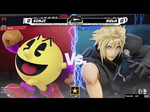 US Army $5000 Pot Winners Top 64 - Sinji (Pac Man) Vs. Kola (Cloud) Smash Ultimate - SSBU