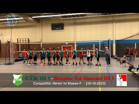Volleybal Heren 1e Klasse F: S.V.M. H1 - Brouwer Tuk Steevast H1 [10-10-2023]