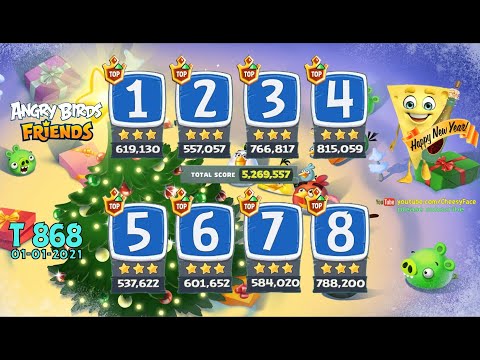 02 01 2021 Angry Birds Friends Tournament Week 868 All Levels TopScores  with Power UP