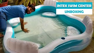 Intex Swim Center Pool WIth Seat Unboxing