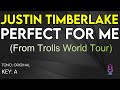 Justin Timberlake - Perfect For Me (From Trolls World Tour) - Karaoke Instrumental