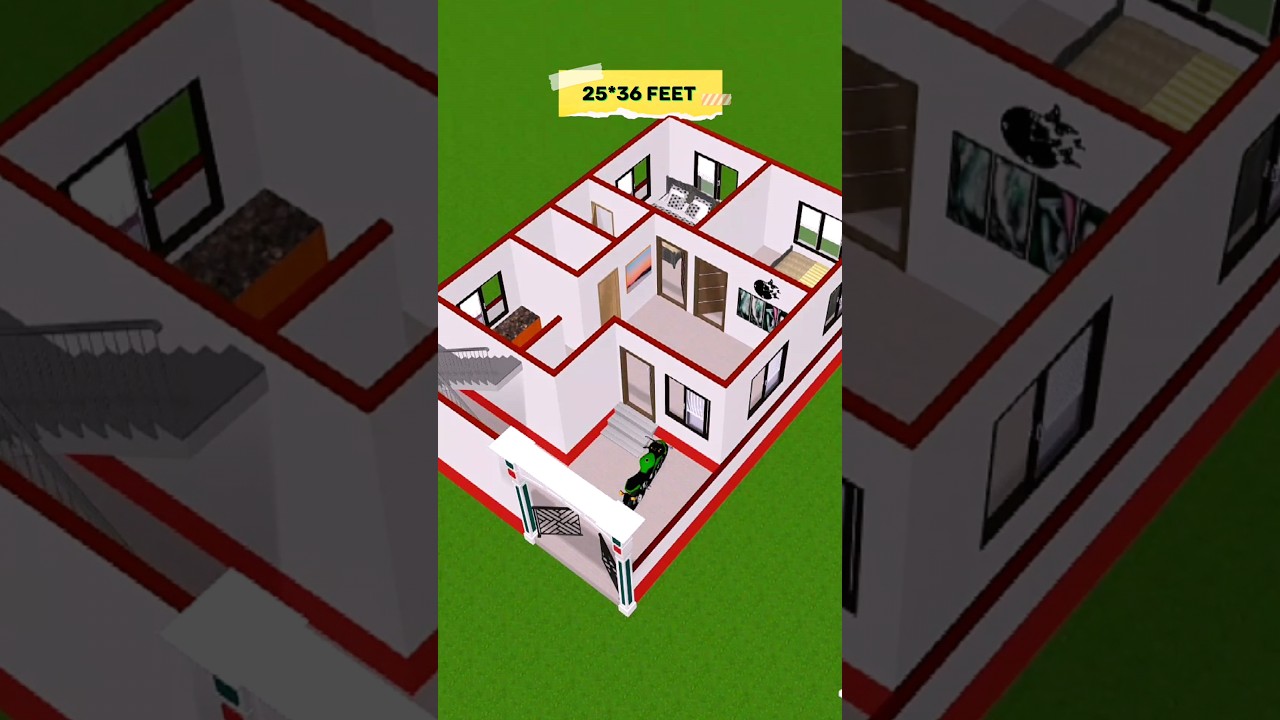 25*36 house design | 25 by 36 house plans  #home #interiordesign #shorts #viral