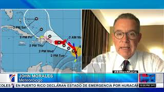 Meteorólogo Jhon Morales ofrece detalles de los modelos de trayectoria del huracán María