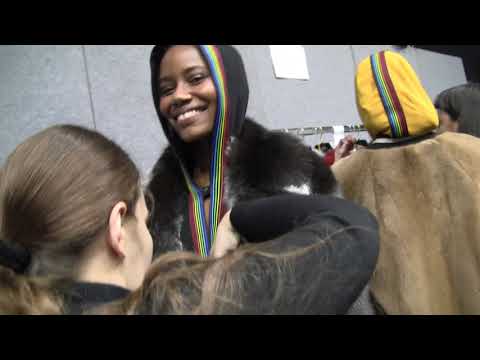 Dressing up models - The One Milano Fashion Show