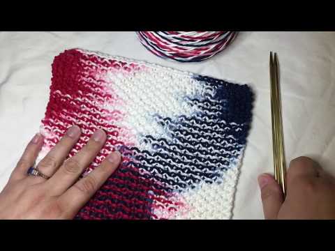 Seed Stitch washcloth tutorial Part 1