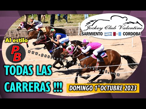 CARRERAS EN JOCKEY CLUB VALENTINE - SARMIENTO, CORDOBA (01-10-2023)