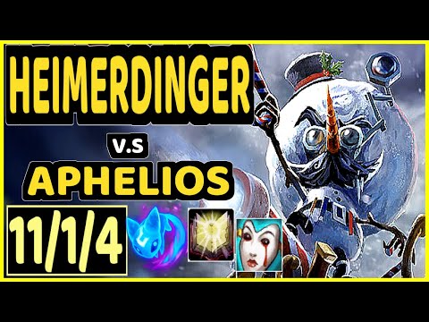 HJäRNAN (HEIMERDINGER) vs APHELIOS - 11/1/4 KDA BOTTOM ADC GAMEPLAY - EUW Ranked GRANDMASTER