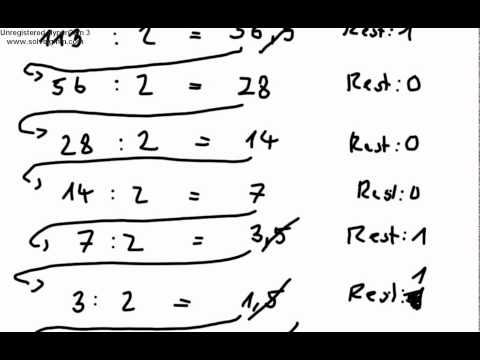 Umrechnung Dezimalsystem Binärsystem
