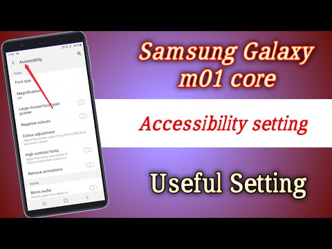 Samsung Galaxy m01 core Accessibility setting useful Setting